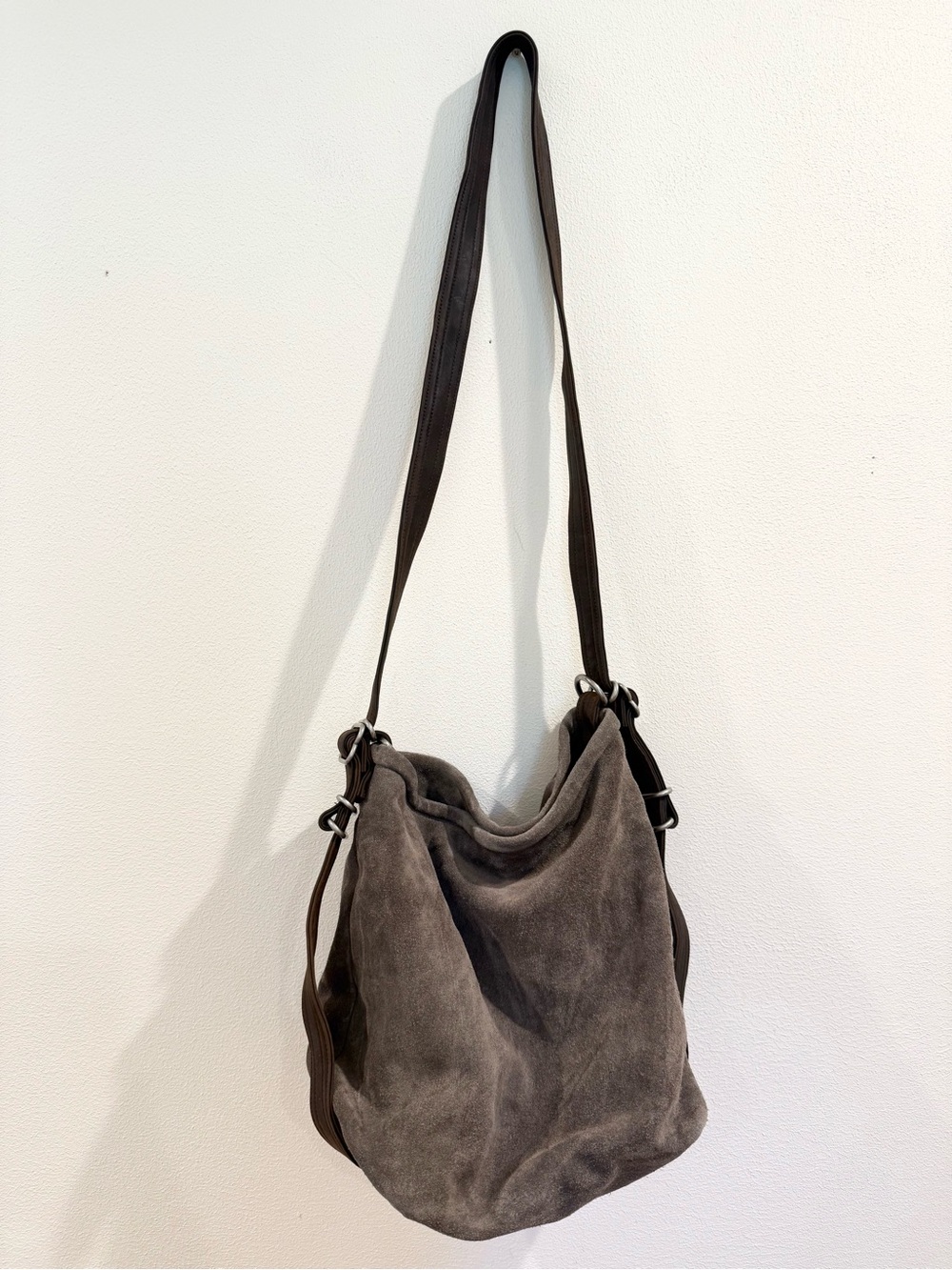 Rough & Tumble slouchy suede hobo bag